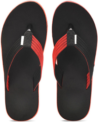 STEPHORN Men Flip Flops(Red, Black , 9)