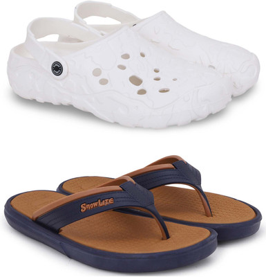 Kapani Fashion Men Slippers(White, Brown , 7)