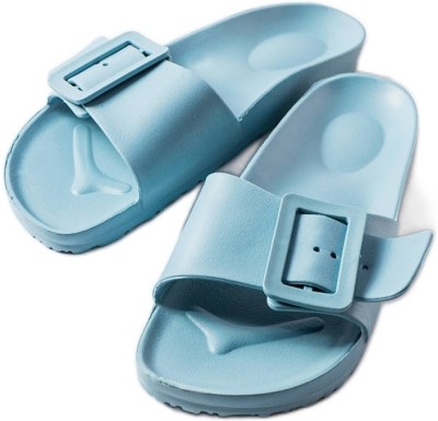 LNT FASHION Women Slides(Blue , 4)