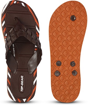 TGH Men Flip Flops(Brown , 8)