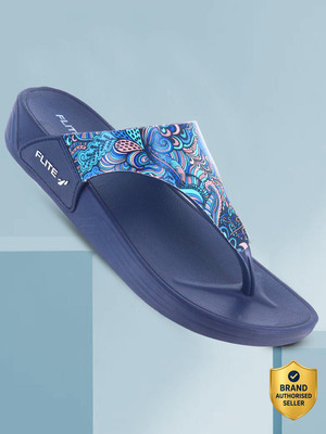 FLITE Women Slippers(Navy, Blue , 6)