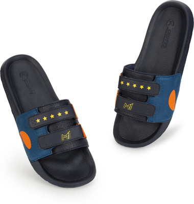 Chupps Men Mi Glory Orange Navy Slides Slippers Soft Lightweight Flip Flops For Slides(Blue , 10)