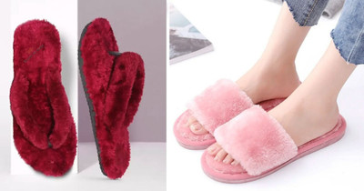 Sale YUG Women Flip Flops(Green, Pink , 6)