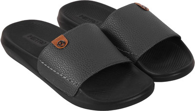 METRO Men Flip Flops(Grey , 8)