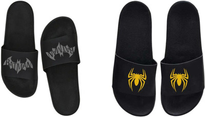 nvisan Men Slides(Grey, Yellow, Black , 7)