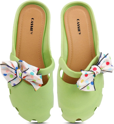 Cassiey Women Slippers(Green , 7)