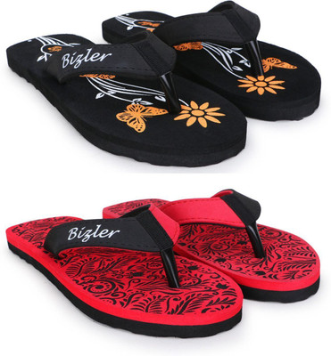 BIZLER Men Ortho Comfort Slippers | Anti-Slip, Lightweight & Durable Flip Flops(Multicolor , 7)