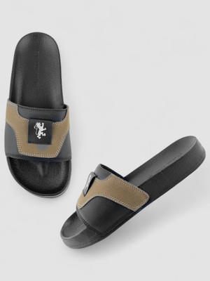 RED TAPE Men Slides(Black , 9)
