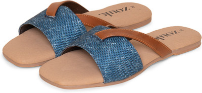 ZOUK Women Flats(Blue , 4)