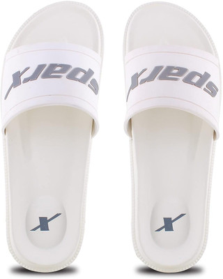 Sparx Men Slides(White, Grey , 6)