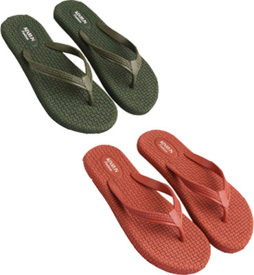 Kixrun Women Slippers(Green , 6)