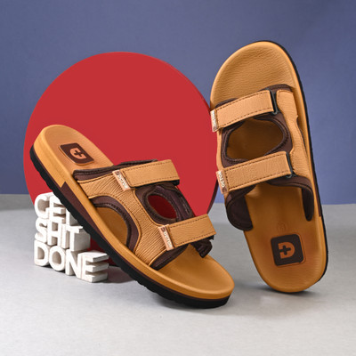 Doctor Health Super Soft Men Newly Launch Stylish | Cushioned | Comfortable | Breathable | Adjustable Strap Slippers(Brown , 10)