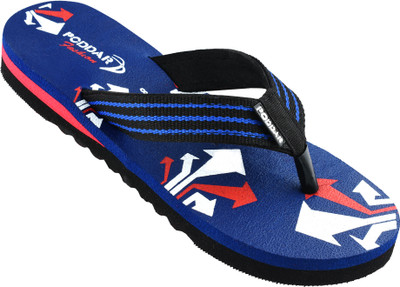 PODDAR Men Slippers(Red , 7)