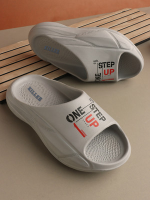 KILLER Men Slides(Grey , 6)