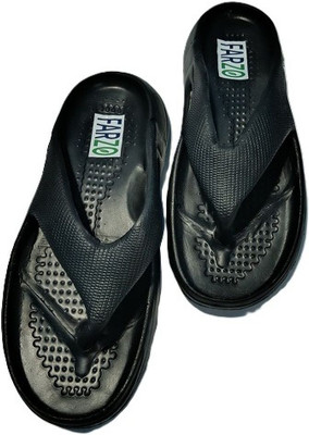 farzo Women Flip Flops(Black , 7)