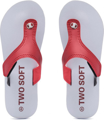 TWO SOFT Women Ortho Slippers Stylish & Comfort Orthopedic for Pain Relief Slippers Slippers(Red, Grey , 8)