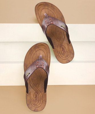 Pu-Pine Men Trending Stylish Slippers(Brown , 10)