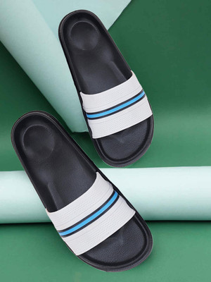 QRITE Men Slides(White , 7)