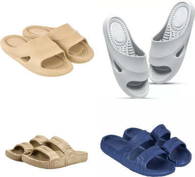 Feel alive Men Slippers(Multicolor , 8)