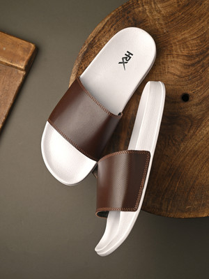 HRX by Hrithik Roshan Men Slides(Brown, White , 10)