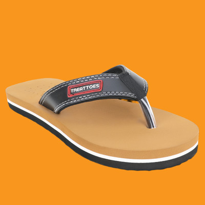 TREATTOES Men Men Ortho Care Diabetic Orthopaedic Comfort Dr Slippers Flipflops for Boy Flip Flops(Tan , 9)