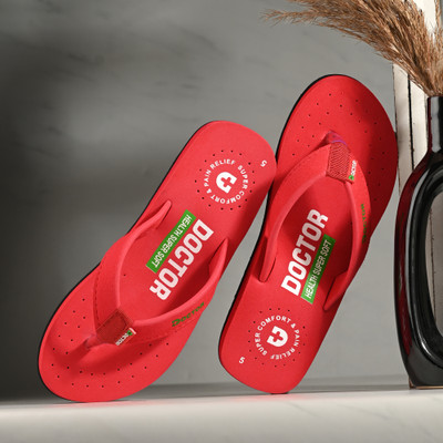 Footup Women Newly launch Premium Diabetic Ortho Comfortable Lightweight Pregnancy Antiskid Slippers(Red , 10)