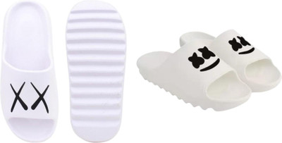Sirex Men Slides(Off White, White , 8)