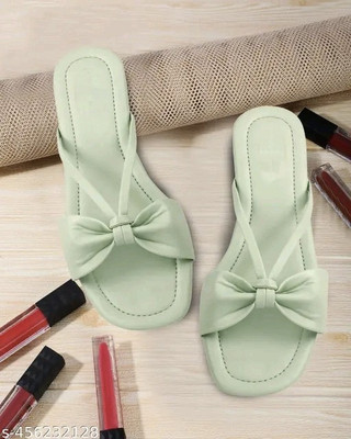 R F C Women Flip Flops(Green , 6)