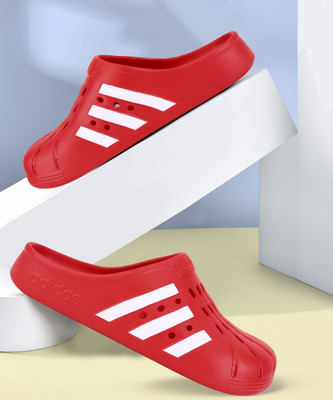 ADIDAS Men ADILETTE CLOG Slides(Red , 5)