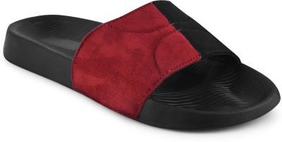 Shoe Mate Men Slides(Maroon , 8)