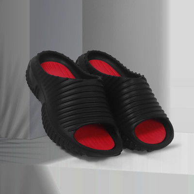 Monex Men Slides(Black, Red , 7)