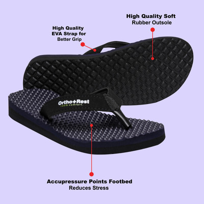 Ortho + Rest Women Extra Soft Ortho Doctor Slipper, Orthopedic Footwear For Women Daily Home Use Slippers(Blue , 6)