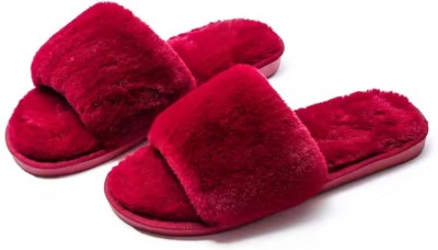 shoptegic Women Slides(Maroon , 6)