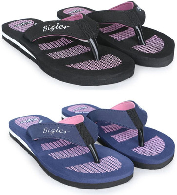 BIZLER Women Soft Ortho Slippers | Lightweight, Non-Slip & Stylish Daily Wear Flip Flops(Multicolor , 8)