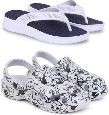 KAPYANSH Men Slippers(Blue, Grey , 7)