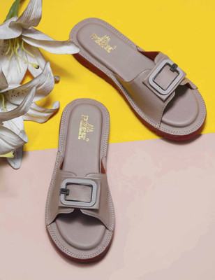 PEEK Women Flats(Khaki , 6)