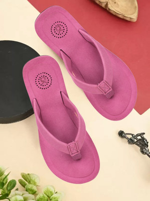 CIBEK Women Flip Flops(Pink , 7)