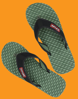 SLIPCARE Men Flip Flops(Green , 8)