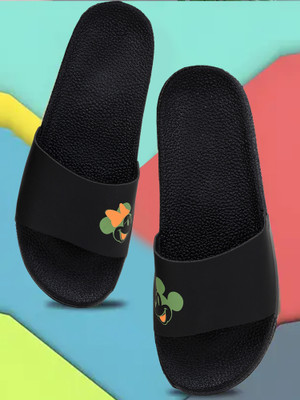 Trekzen Women Flip Flops(Black , 8)