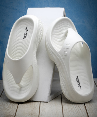asian Men Flip Flops(Off White , 9)