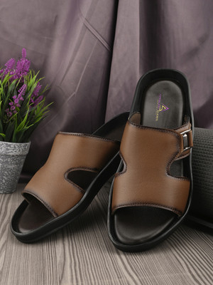 APPELON Men Slippers(Tan , 9)