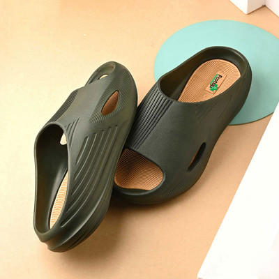 Footup Men Super Soft|Orthopedic|Comfortable|Lightweight|Diabetic Slippers(Olive , 8)