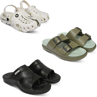 Acorn Men Slides(White, Olive, Black , 10)