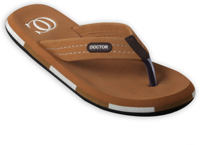 house of common Men Flip Flops(Brown , 10)