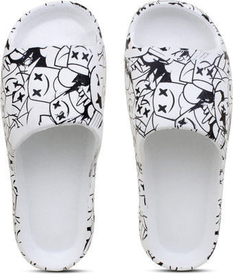 Pampy Angel Men Men Classic, Lightweight, Ultra cushion, Trendy Flipflops, Slipper, Slides Slides(White , 10)