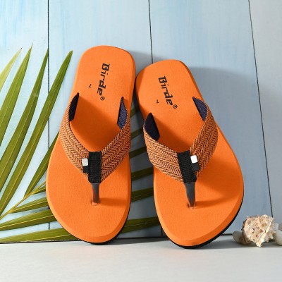 BIRDE Men Comfortable Regular Wear Slippers For Men Flip Flops(Orange , 9)