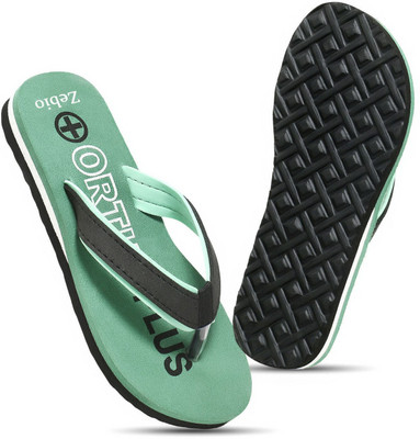 zebio Women Womens Soft Ortho Slippers | Daily Use Anti-Skid Ladies Flip Flops Slippers(Green, Black, Green, Yellow, Pink , 8)