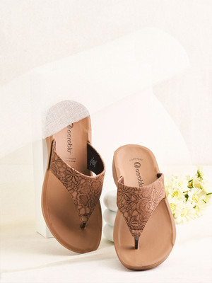 Aeroblu Women Slippers(Tan , 2)