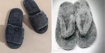 rexizone Women Slides(Grey, Black , 4)