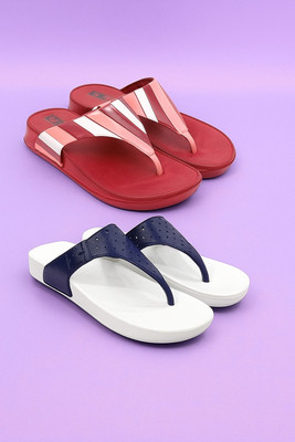 NASCOW Women Flip Flops(Multicolor , 8)